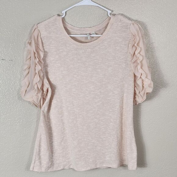 C Est. 1946 Top Size M Light Peach Crew Neck - Picture 1 of 8